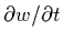 $\partial w/\partial t$