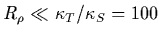 $R_\rho\ll\kappa_T/\kappa_S=100$
