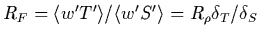 $R_F=\langle w'T'\rangle /\langle w'S'\rangle =R_\rho \delta _T/\delta _S$