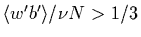 $\langle w'b'\rangle/\nu N > 1/3$