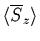 $\langle \overline{S}_z\rangle$